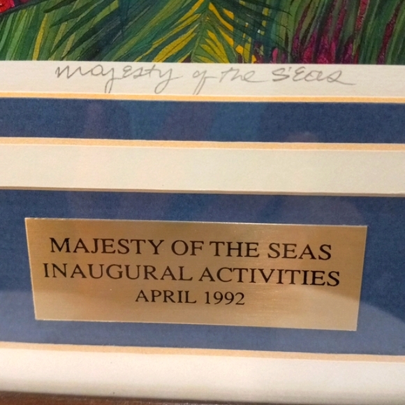 Signed & Numbered Majesty Of The Seas WaterColor by Eileen Seitz - Picture 2 of 9